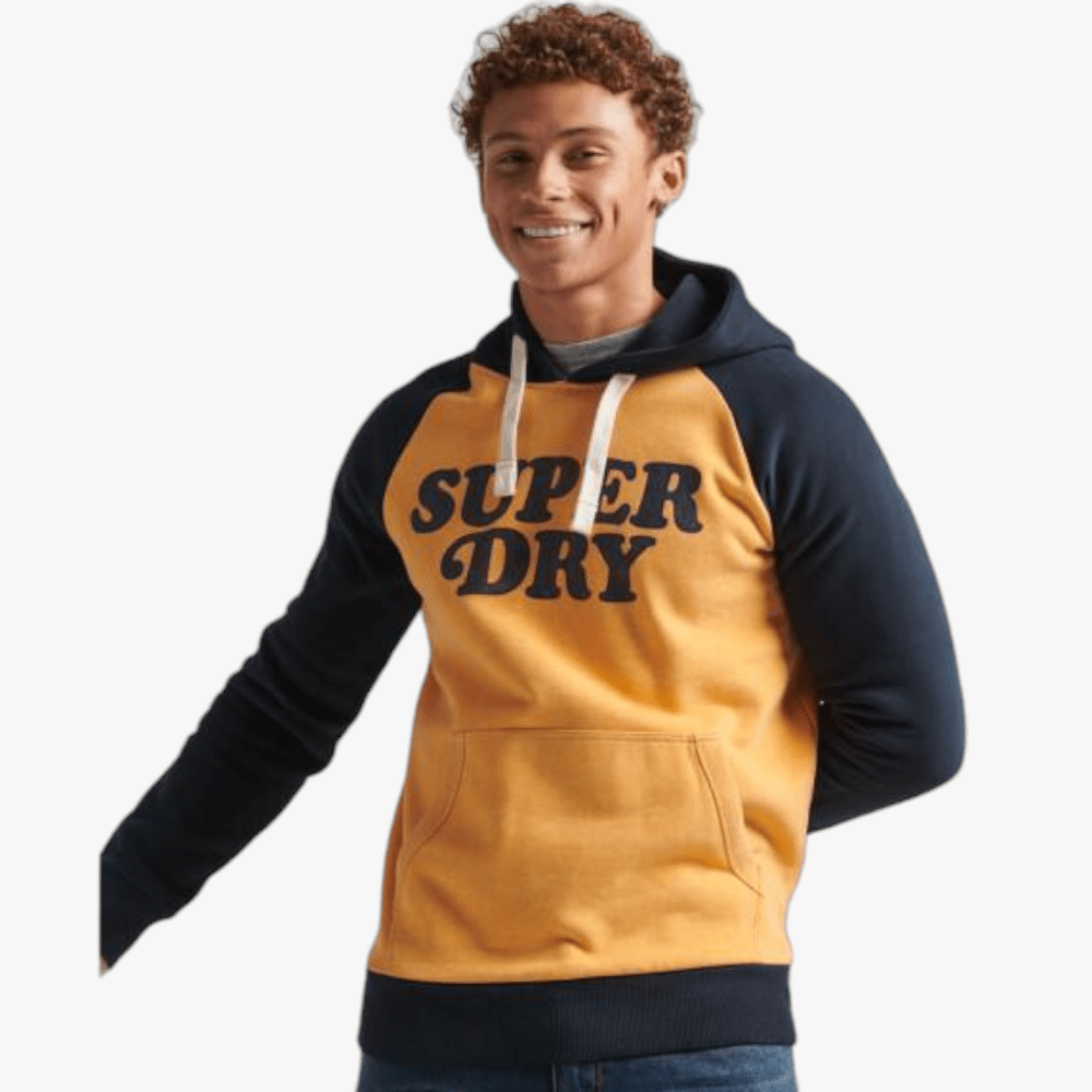 Superdry Mens Vintage Cooper Classic Hoodie Thrift Gold Superdry