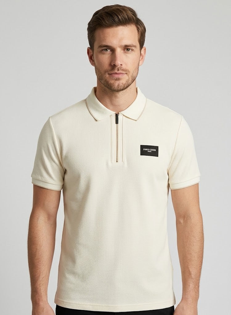Enrico Coveri Mens Roma Golfer Khaki