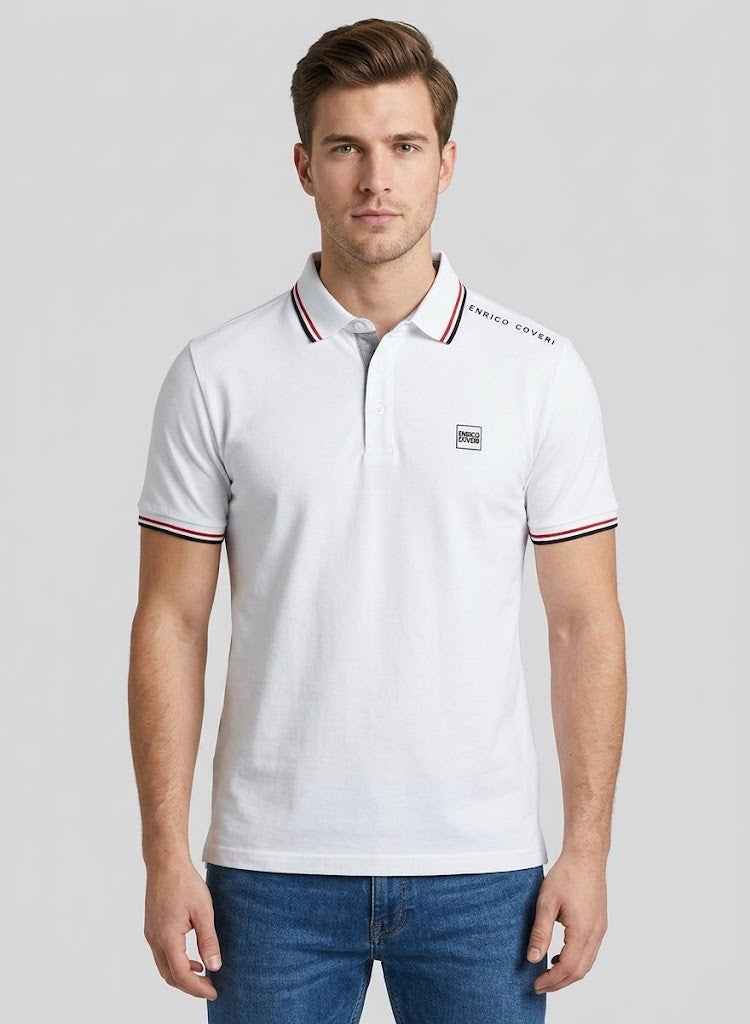 Enrico Coveri Mens Roma Golfer White