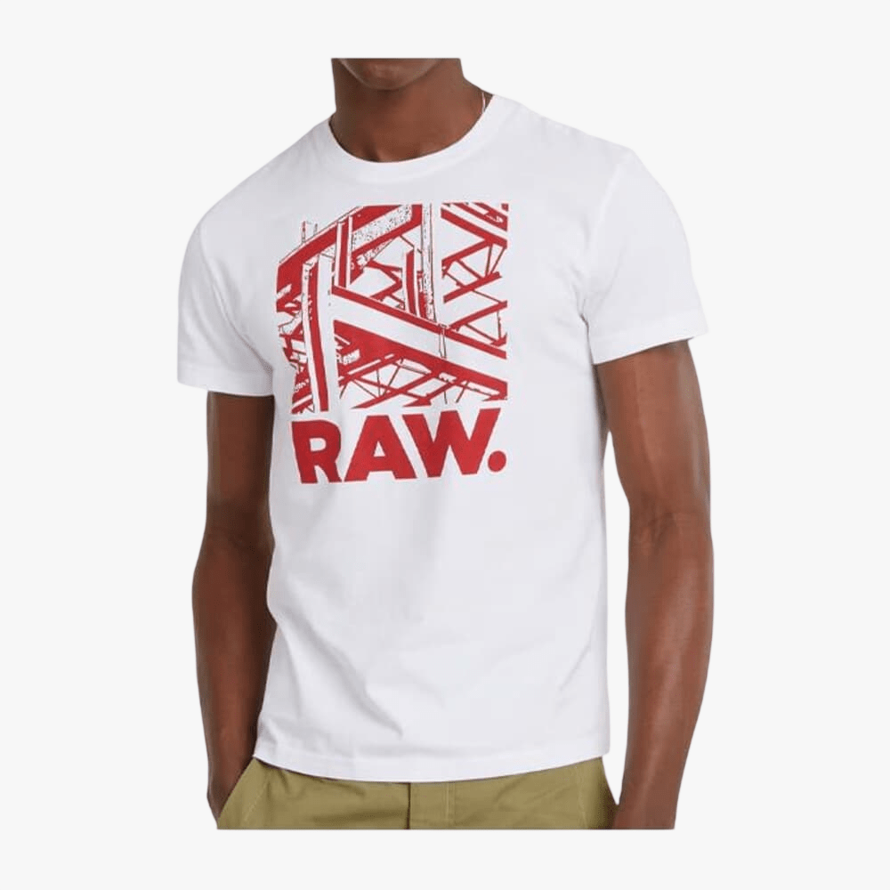 G Star Mens Raw Construction Short Sleeve Tee White | G Star