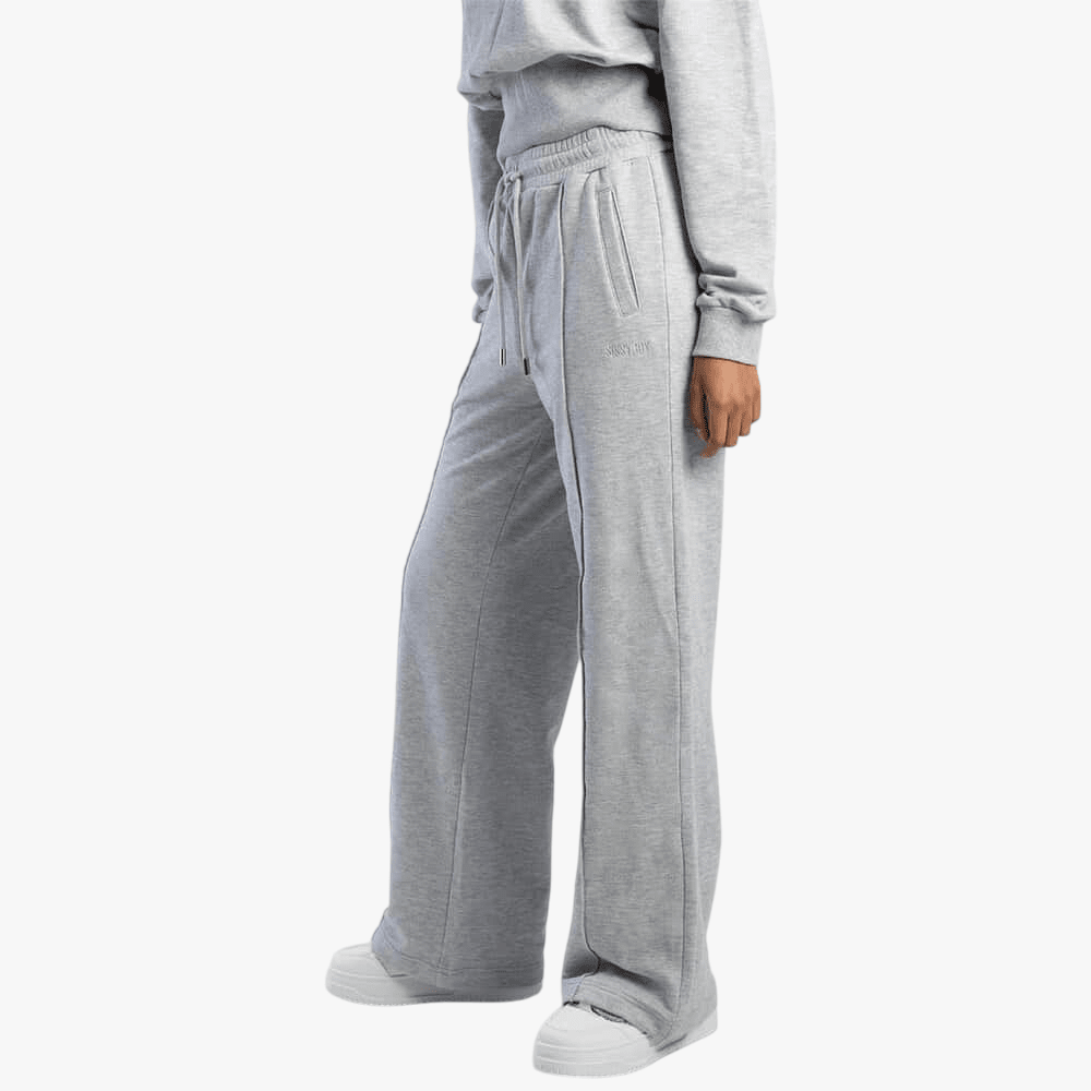 Sissy Boy Glitter Fleece Wide Leg Sweatpants Lt Grey Mel | Sissy Boy