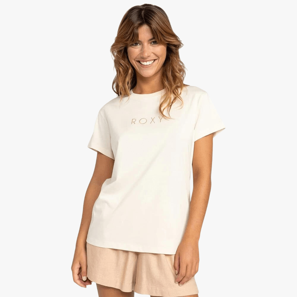 Roxy Womens Treasure Short Sleeve Tee Parchment Roxy