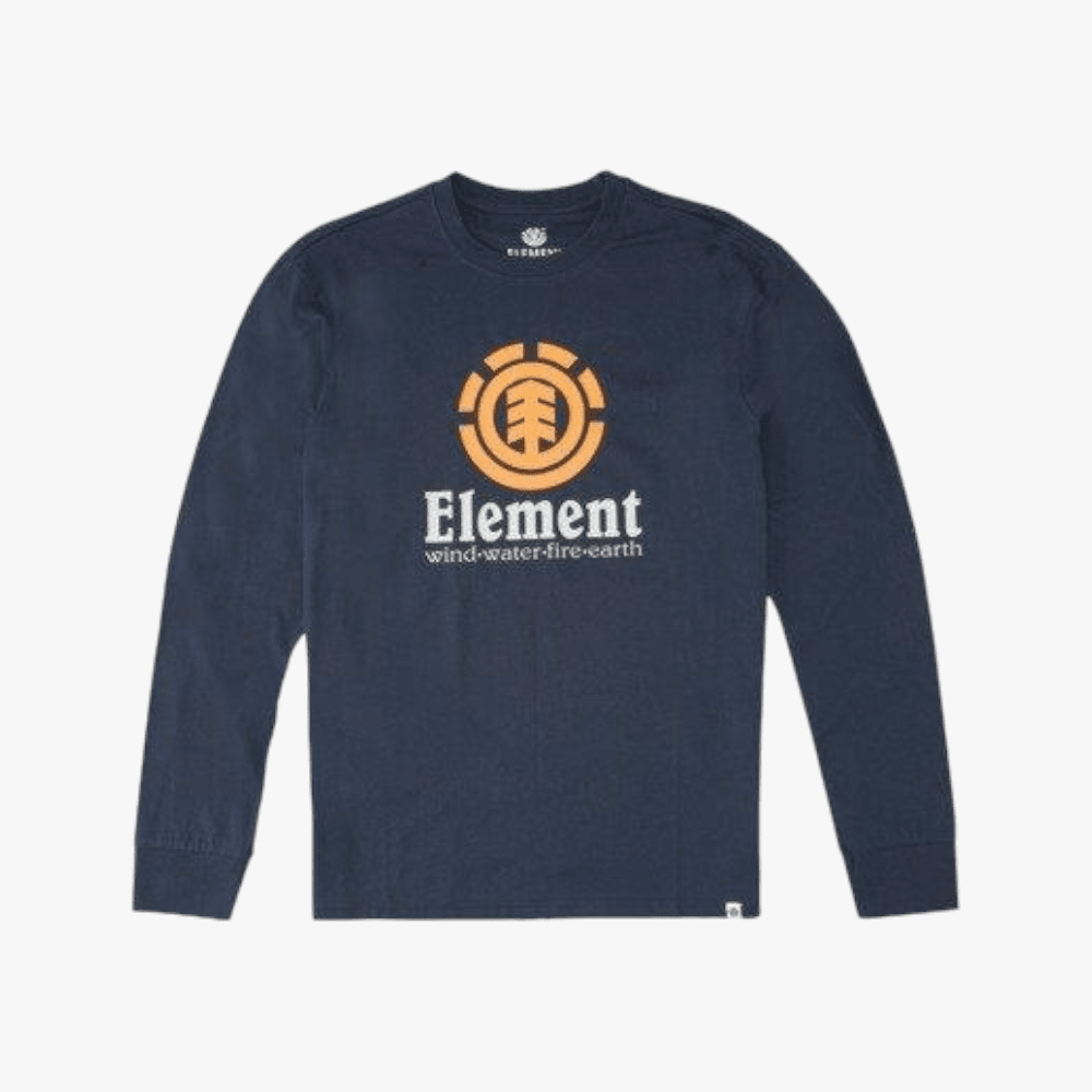 Element Mens Vertical Long Sleeve Tee Eclipse Navy | Element