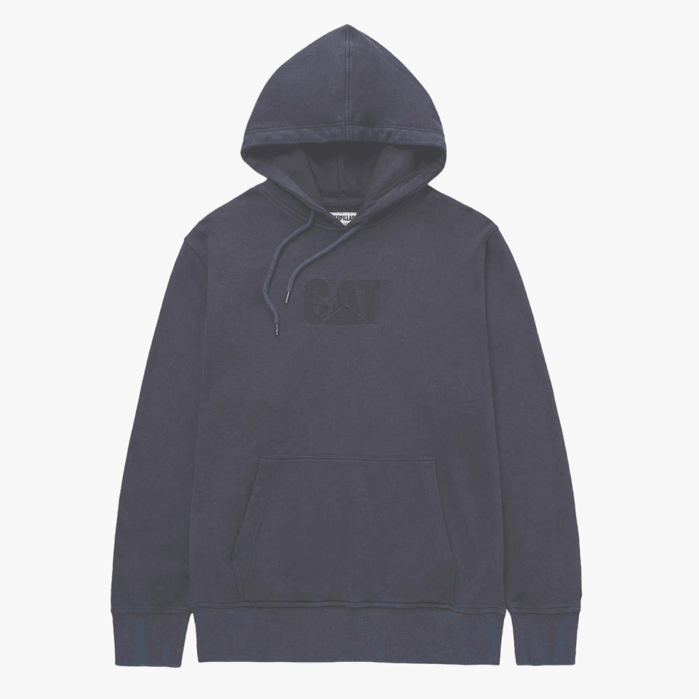 Caterpillar Mens Heritage Uniform Embroid Hoodie Detroit Blue Caterpillar