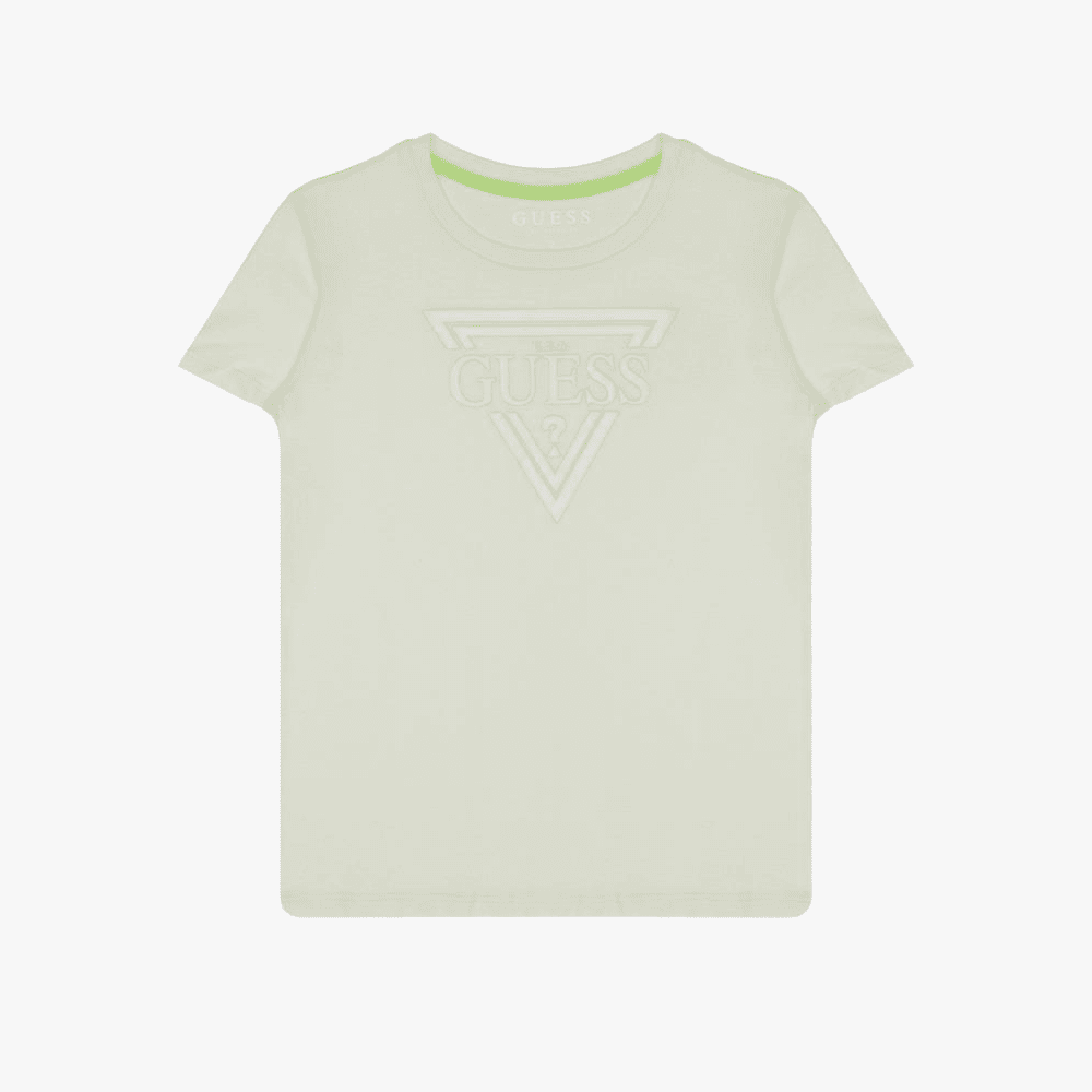 Guess Kids Raised Triangle Short Sleeve Tee Grey Mark Guess