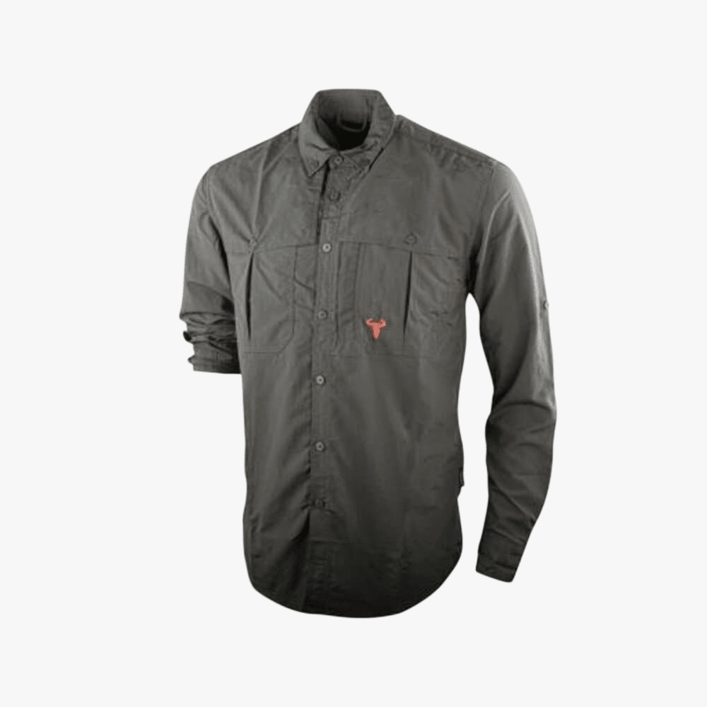 Wildebees Mens Quick Dry Long Sleeve Fish Shirt Khaki | Wildebees