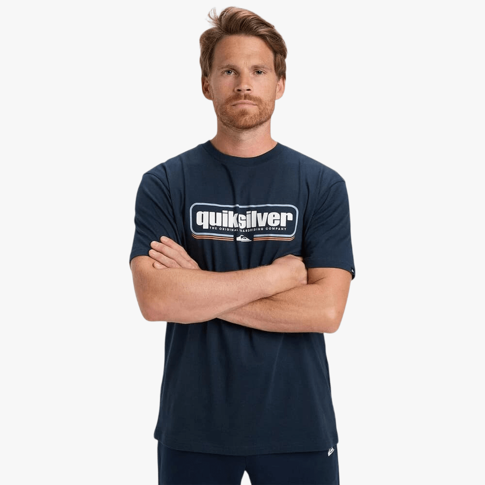 Quiksilver Mens Box Shaped Short Sleeve Tee Dark Navy | Quiksilver