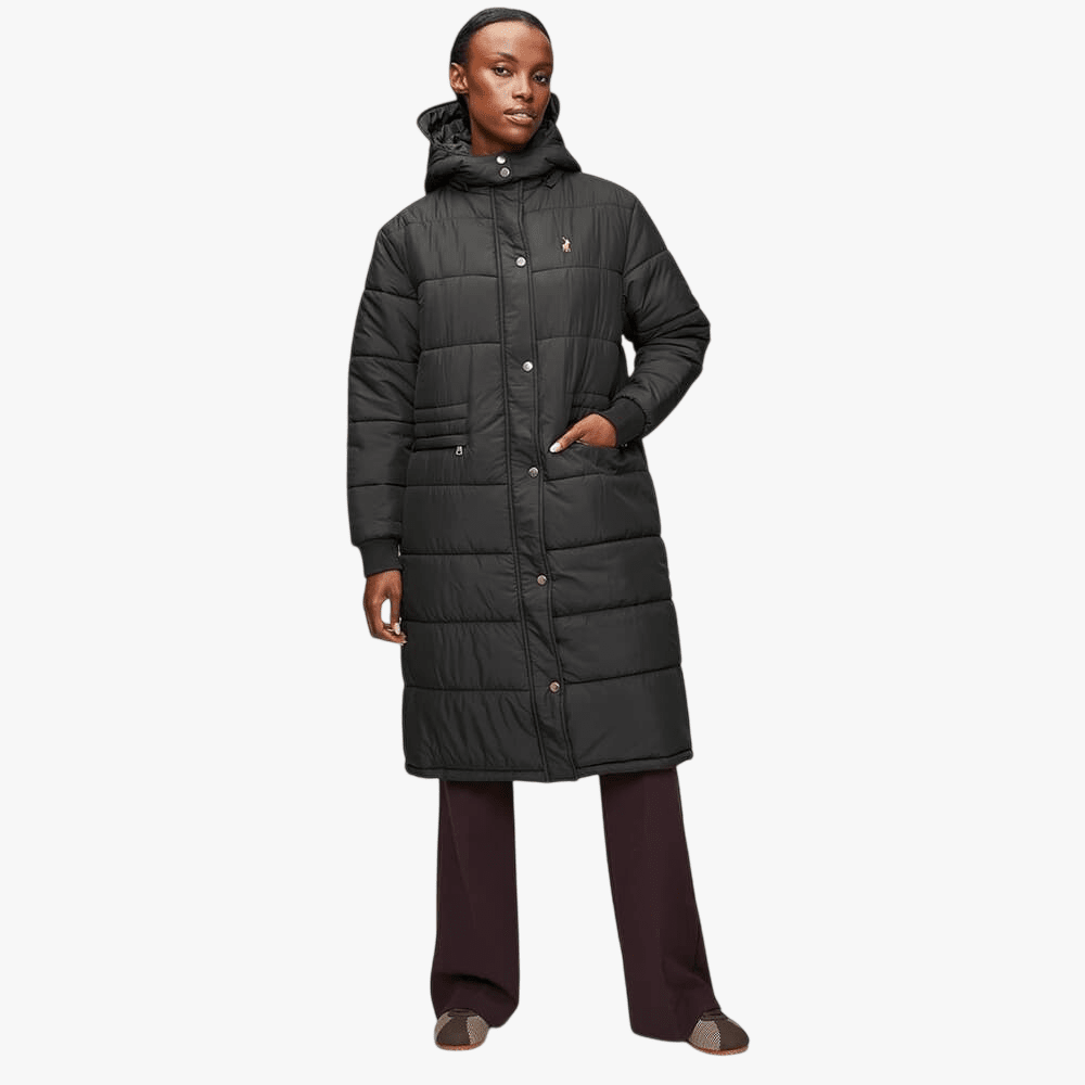 Polo Womens Mia Long Sleeve Puffer Jacket Black | Polo