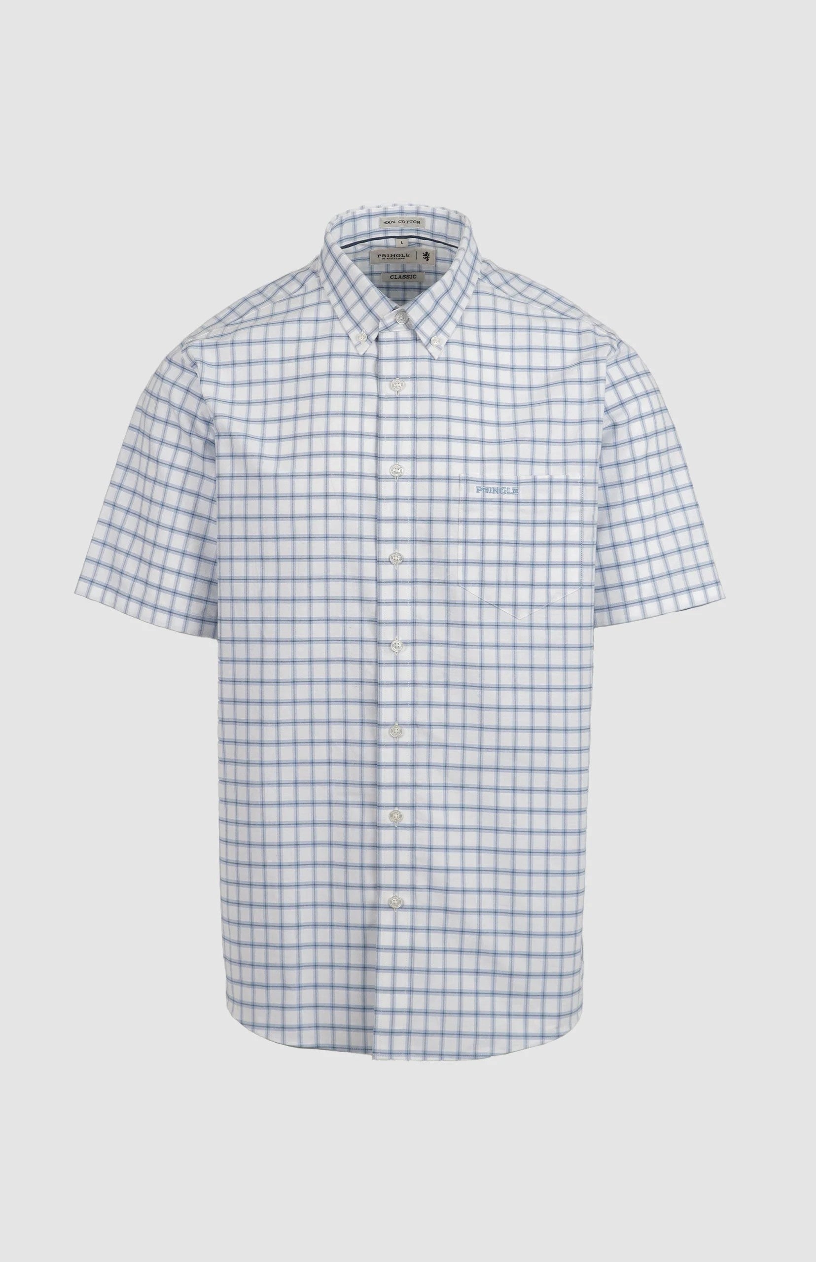 Pringle Mens Gordan Short Sleeve Shirt White