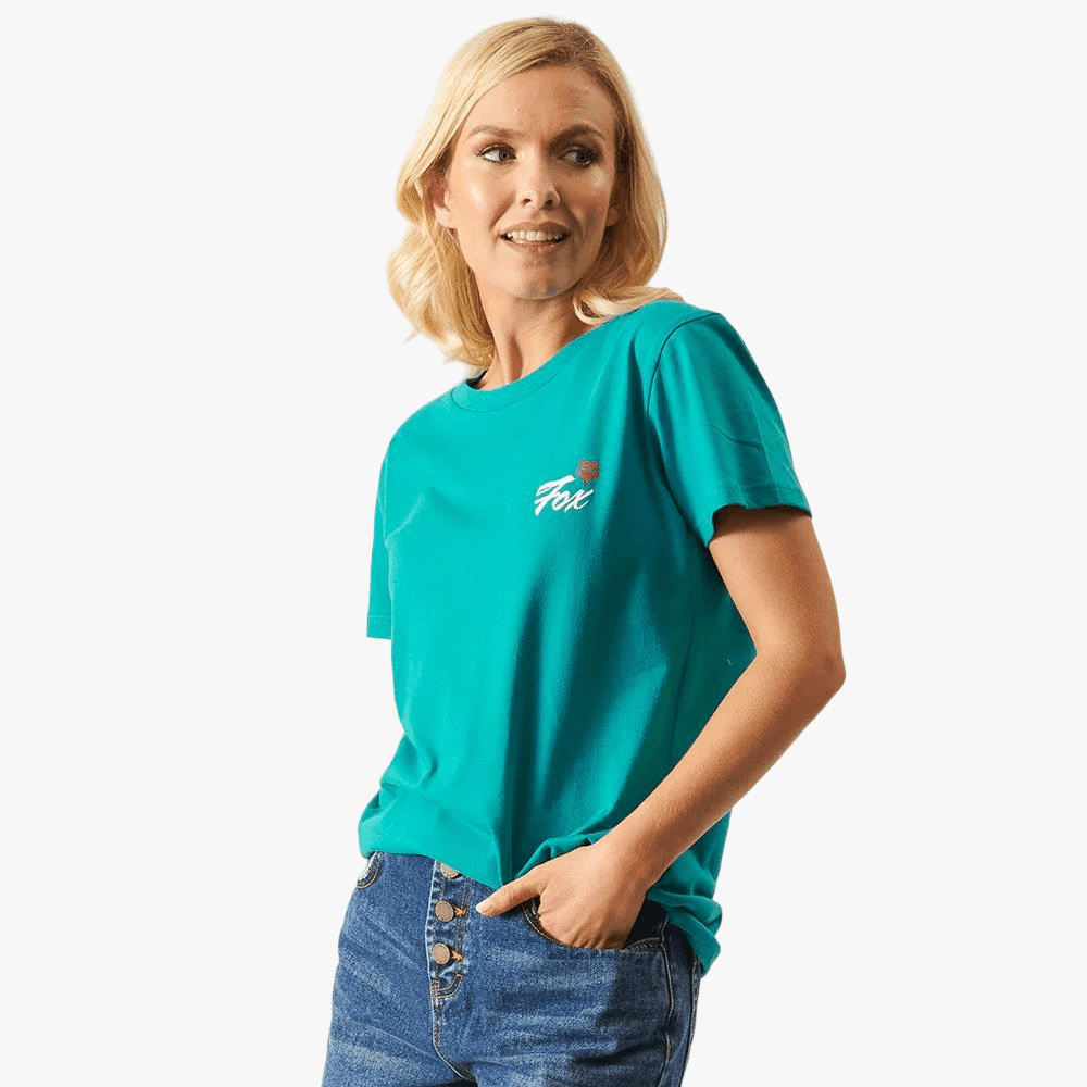 Fox Womens On A High Short Sleeve Tee Teal | Fox