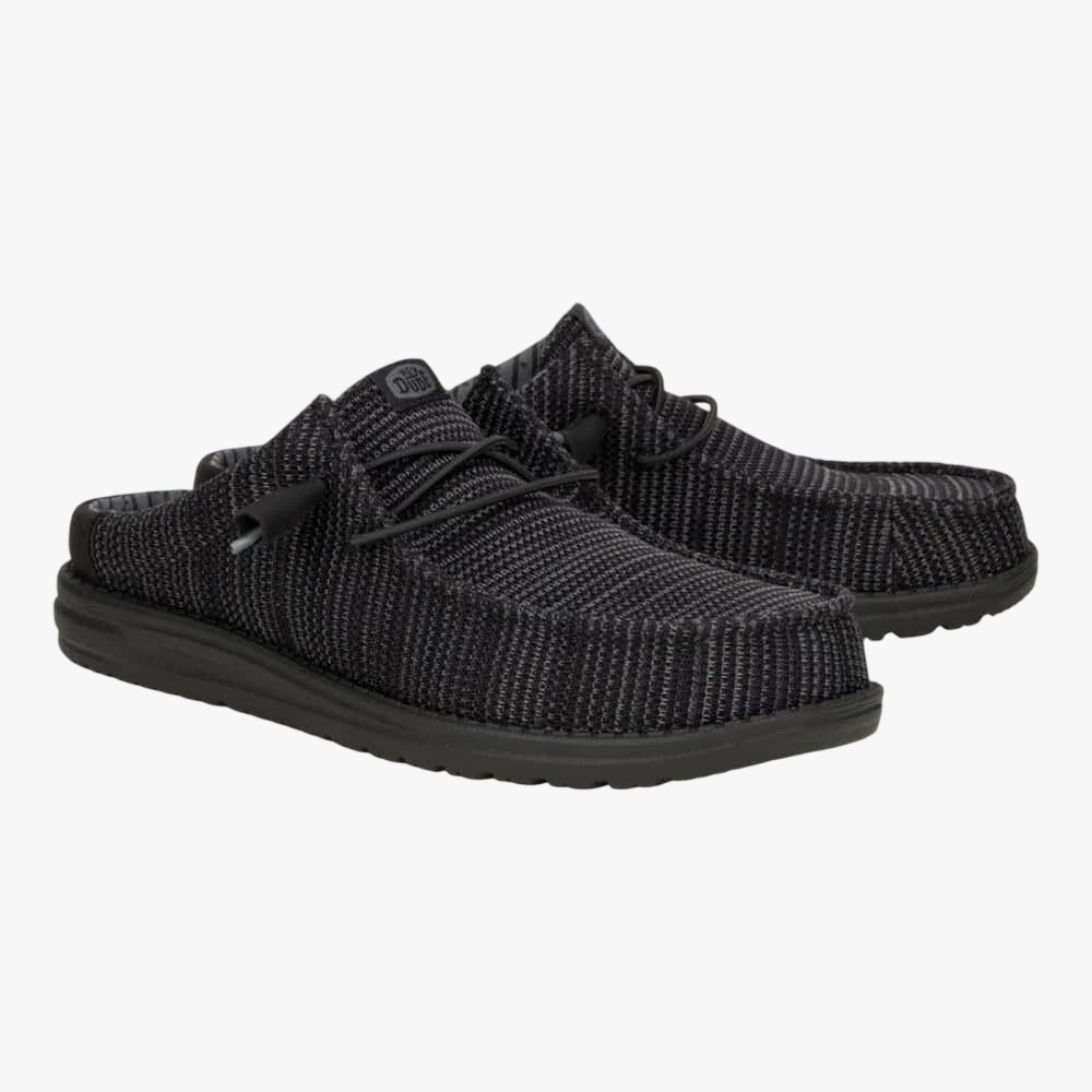 Hey Dude Mens Wally Slip Stretch Sox Black