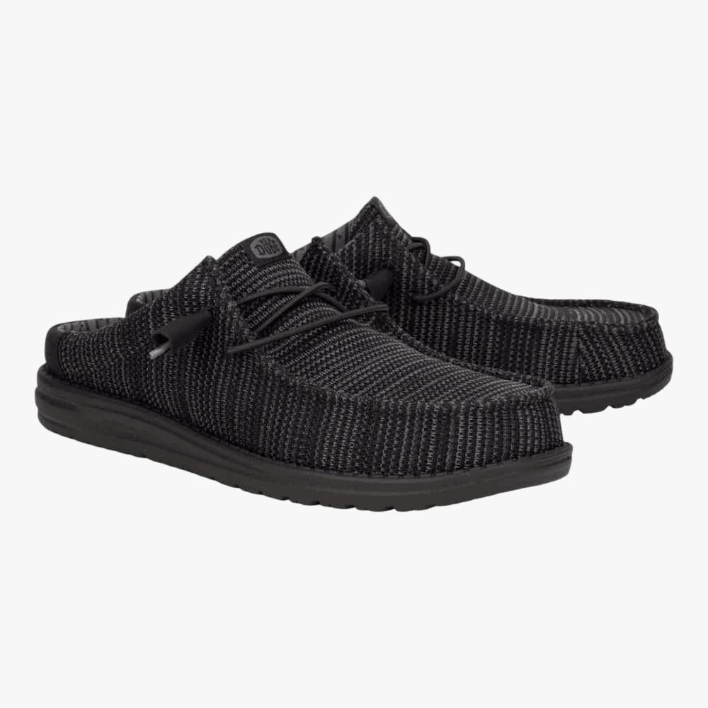Hey Dude Mens Wally Slip Stretch Sox Black | Hey Dude