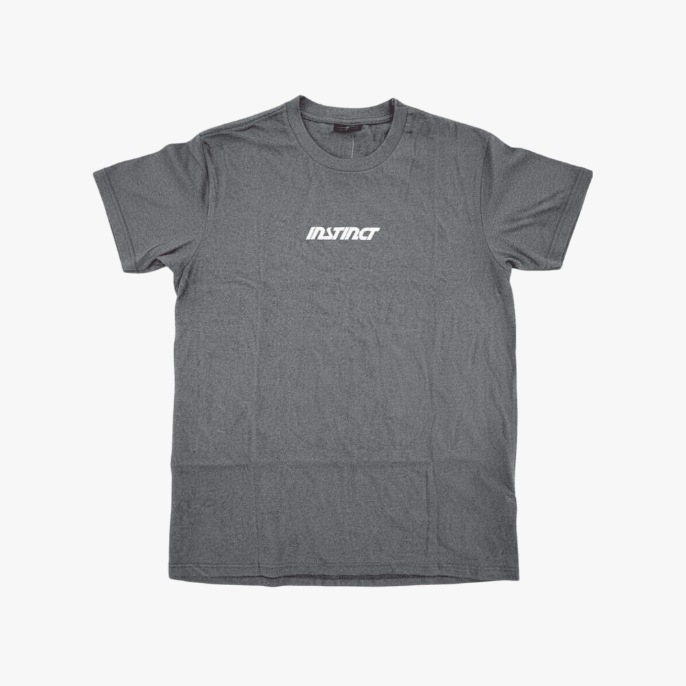 Instinct Mens Small Middle Chest Logo Tee Charcoal | Instinct