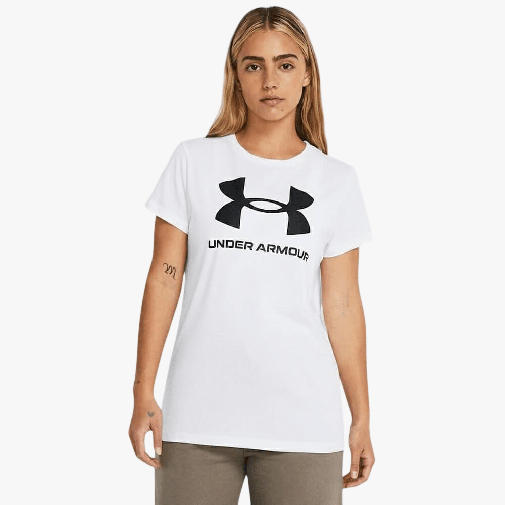 Under Armour Womens Sportstyle Graphic Short Sleeve 111 White | Under Armour