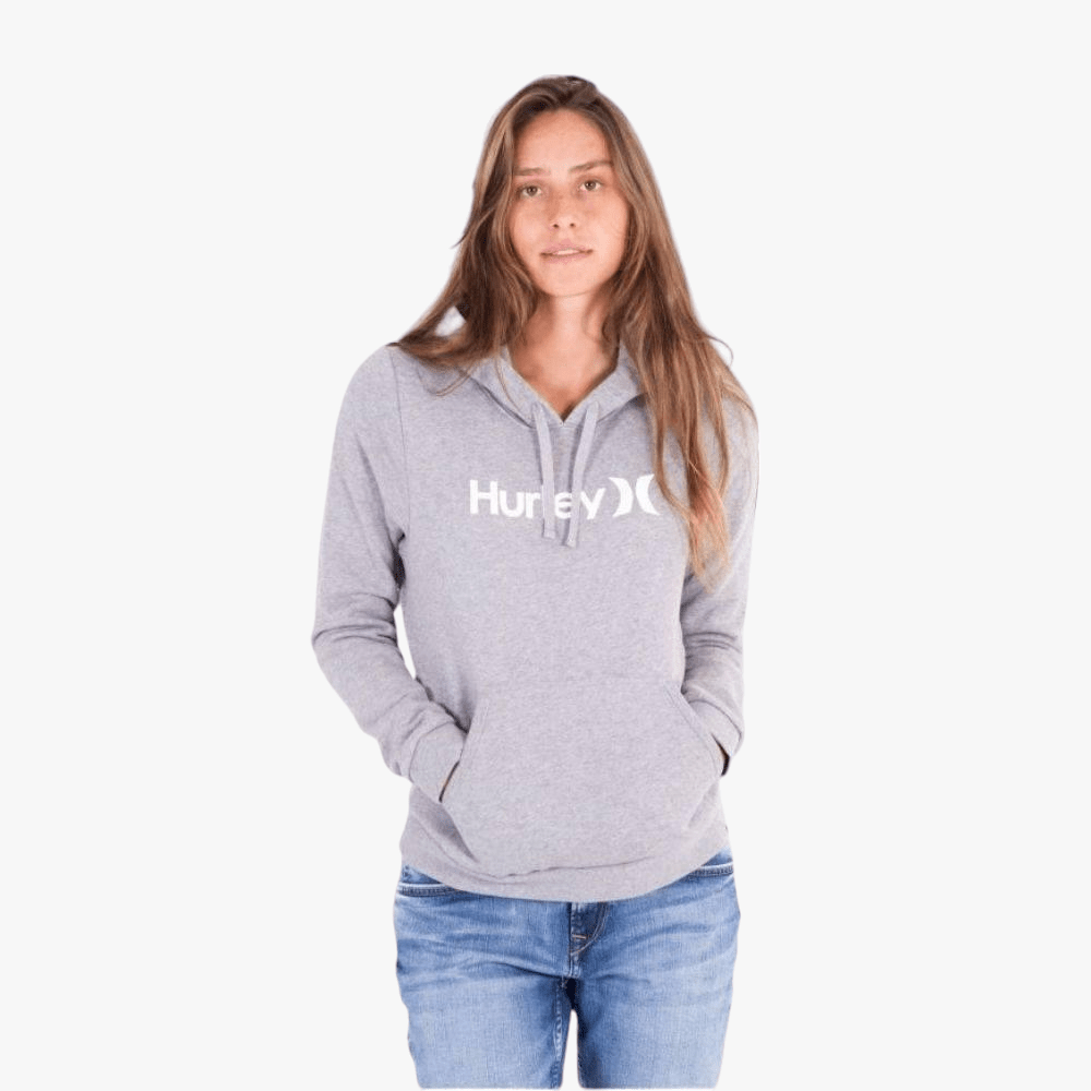 Hurley Ladies Oao Core Hoodie H063 Dk Grey Heather Hurley
