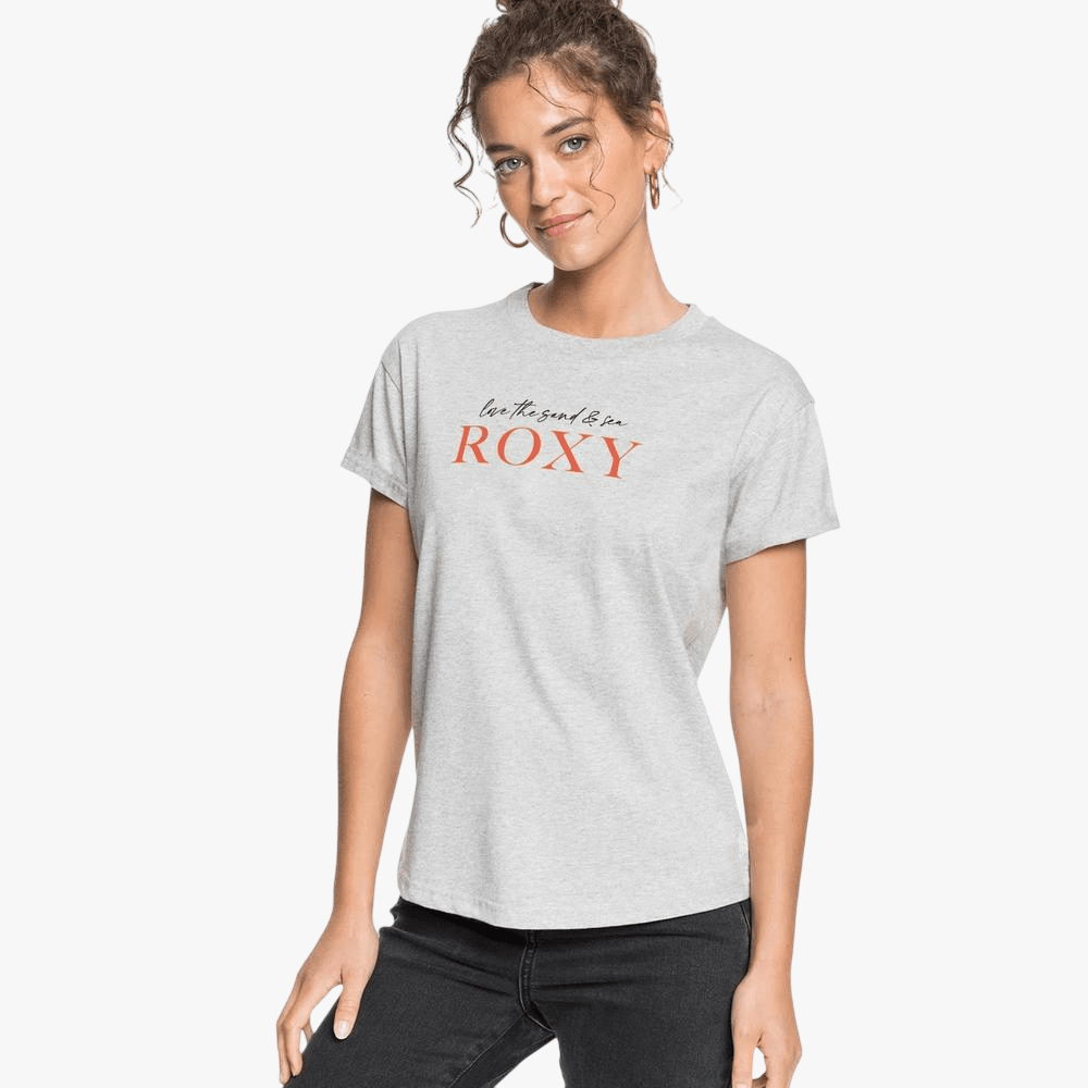 Roxy Womens Noon Ocean Short Sleeve Tee Grey Mel | Roxy