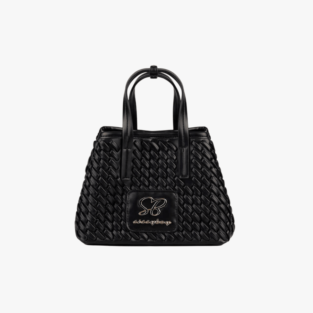 Sissy Boy Mini Tote Handbag Silver Trim Black | Sissy Boy