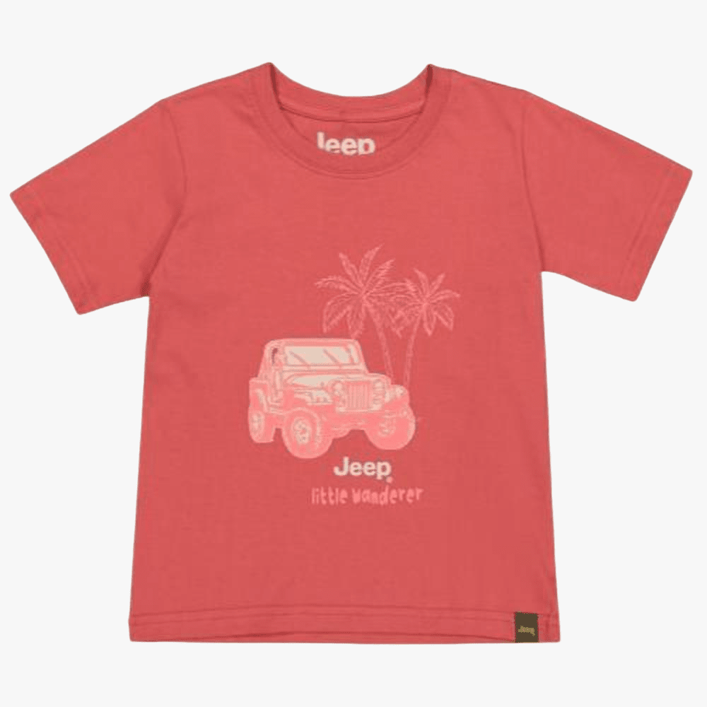 Jeep Girls Car Logo Short Sleeve Tee Astro Dust | Jeep