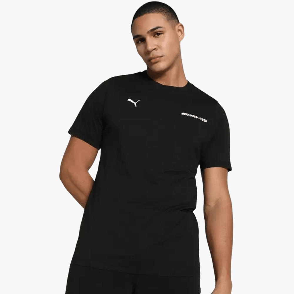 Puma Mens Amg Logo Short Sleeve Tee Black | Puma