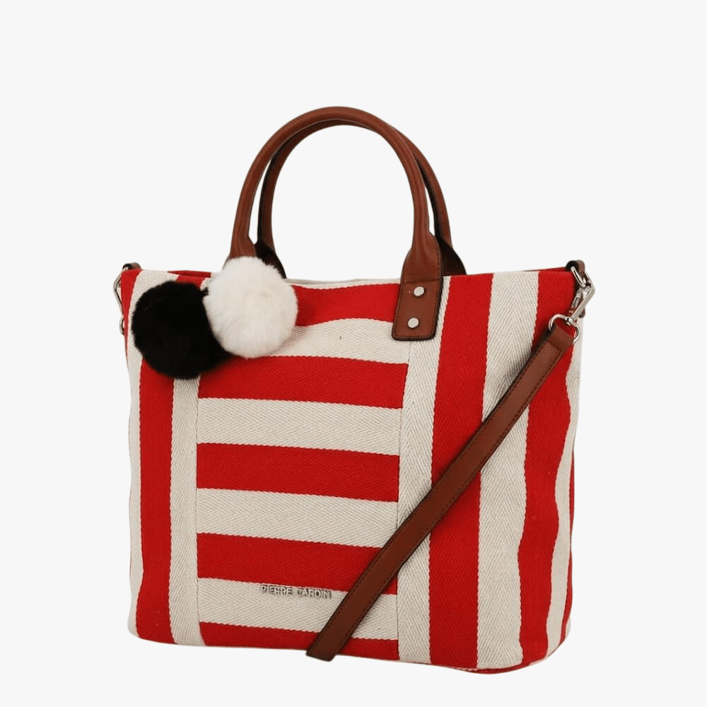 Pierre Cardin Jayjay Grab Handle Canvas Bag Red | Pierre Cardin