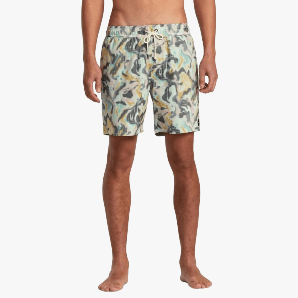 Rvca Mens Manic Elastic Swim Shorts Light Blue | Rvca
