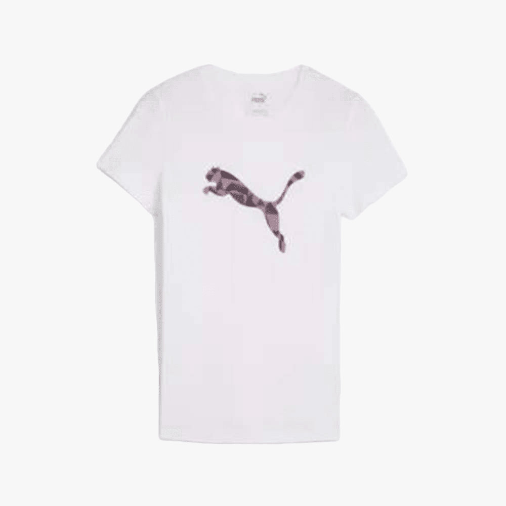 Puma Womens Graphic Cat Short Sleeve Tee White | Puma