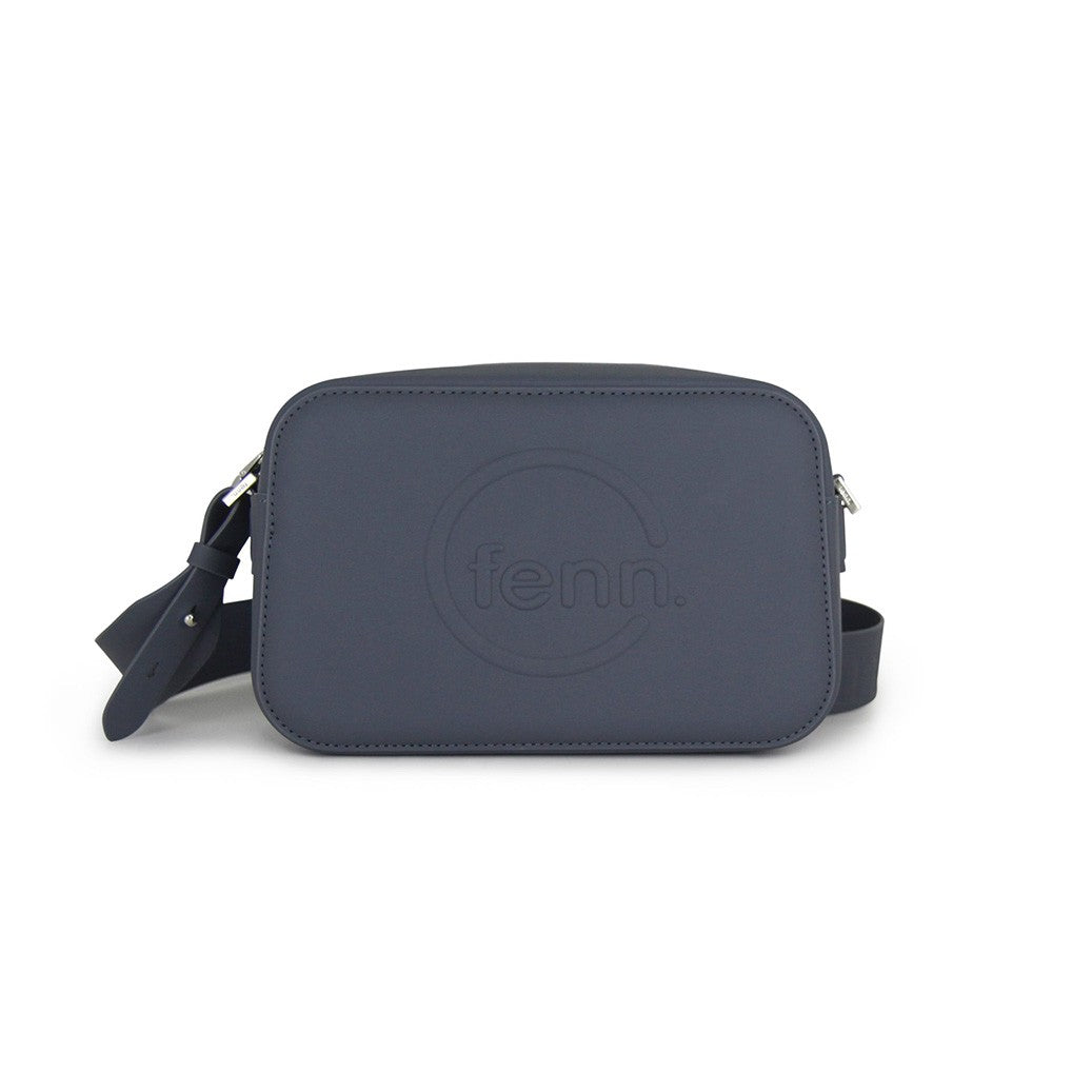 Fenn Denim Silver Zip Silver Crossbody Bag