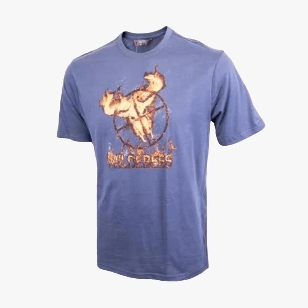 Wildebees Mens Flame Target Short Sleeve Tee Indigo | Wildebees