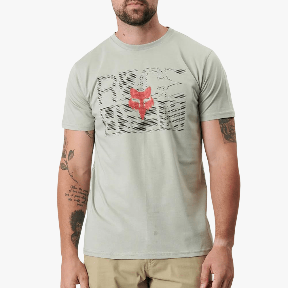 Fox Mens Full Throttle Short Sleeve Tee Grey Vintage | Fox