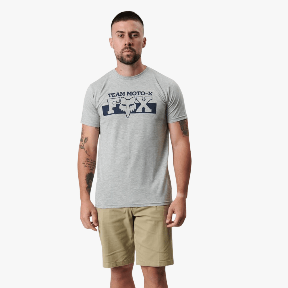 Fox Mens Team Short Sleeve Tee Heather Dirt Grey | Fox