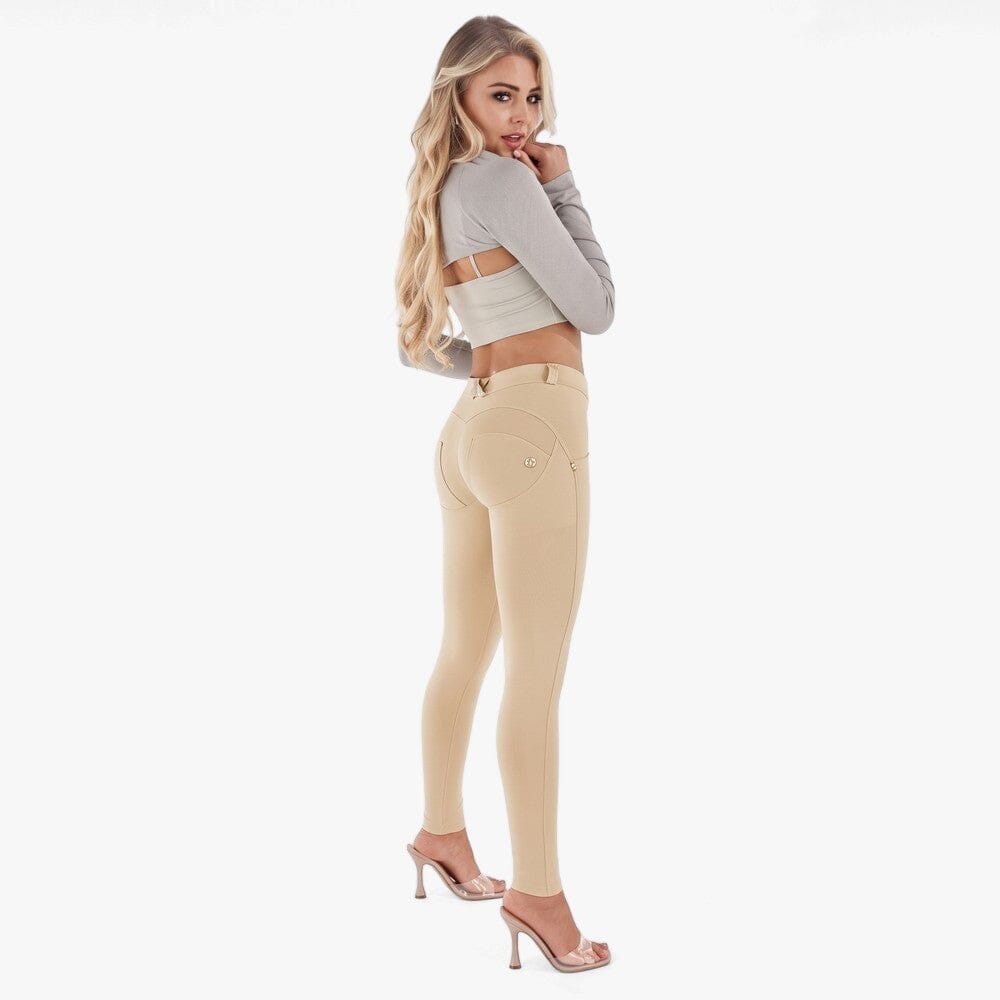 Freddy Womens Regular Waist Cotton Pant Z80 Cream | Freddy