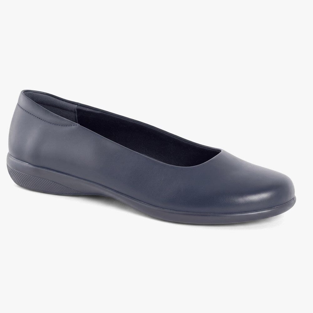 Greencross Womens Flat Slip On Pump Navy | Greencross