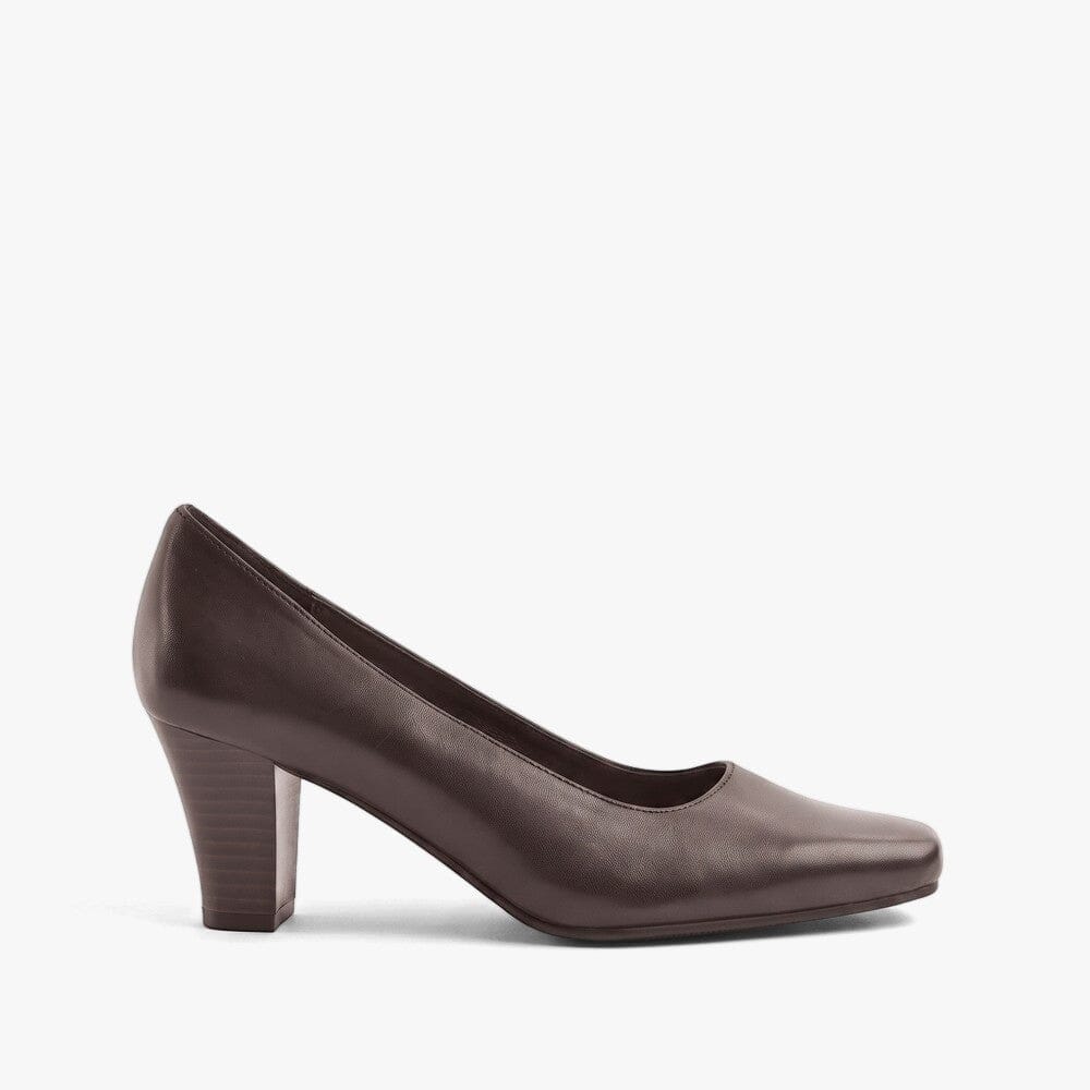 Greencross Womens Hh Square Toe Slip On Court Brown | Greencross