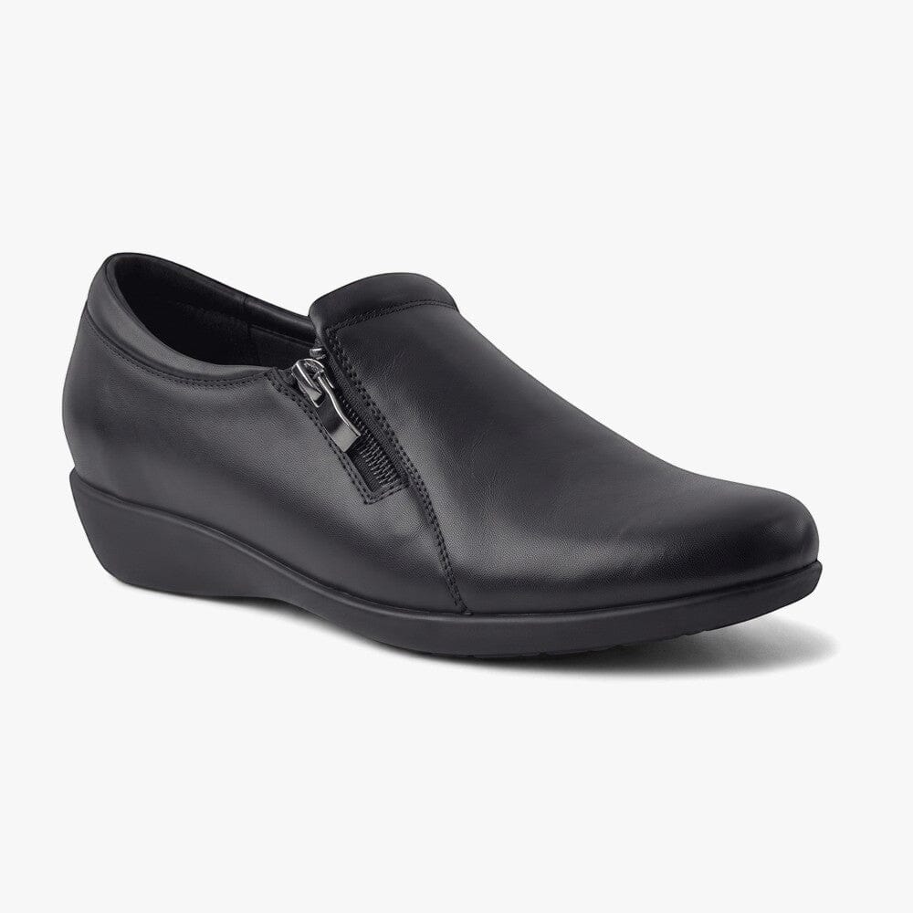 Greencross Womens Slip On Side Zip Black | Greencross