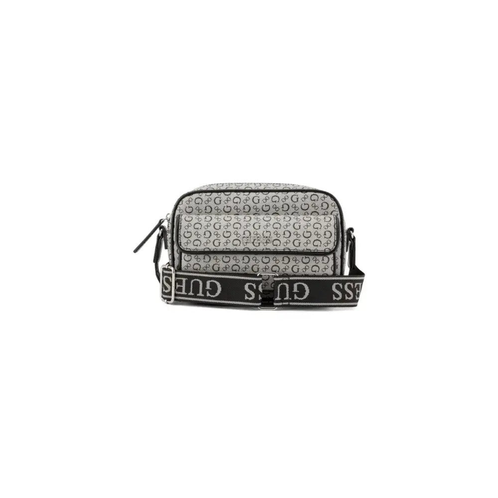 Guess Erin Mini Crossbody Top Zip Black Mono