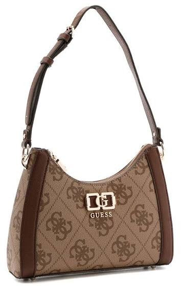 Guess Karnilla Logo Shoulder Handbag Brown