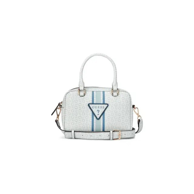 Guess Tabitha Box Satchel Bag Powder Blue