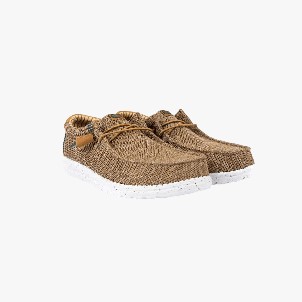 Hey Dude Mens Wally Stretch Sox Bone Brown | Hey Dude