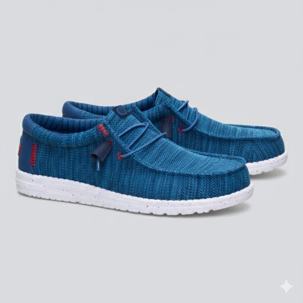 Hey Dude Mens Wally Stretch Sox Ensign Blue