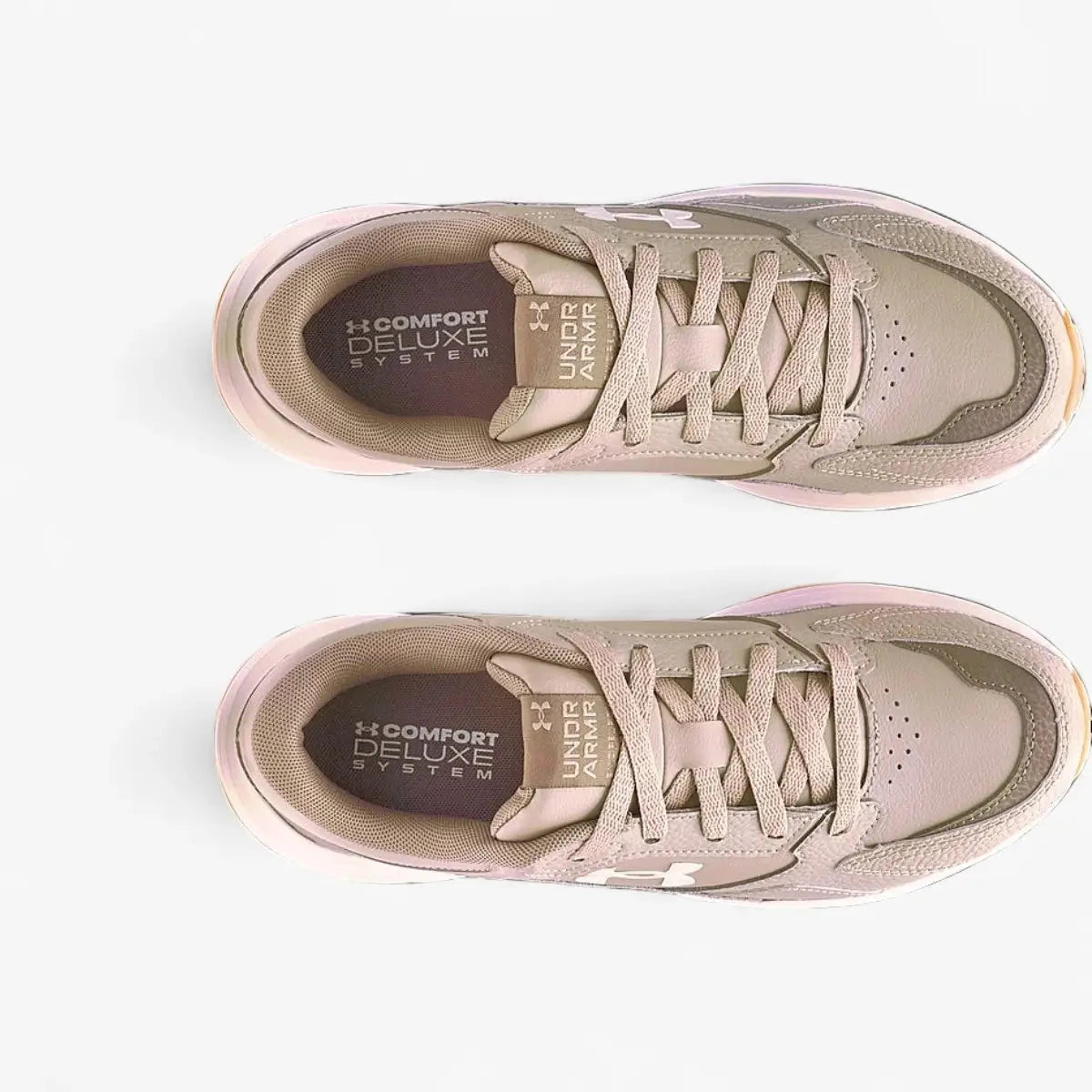 Under Armour Mens Edge Leather Sneaker 203 Beige | Under Armour