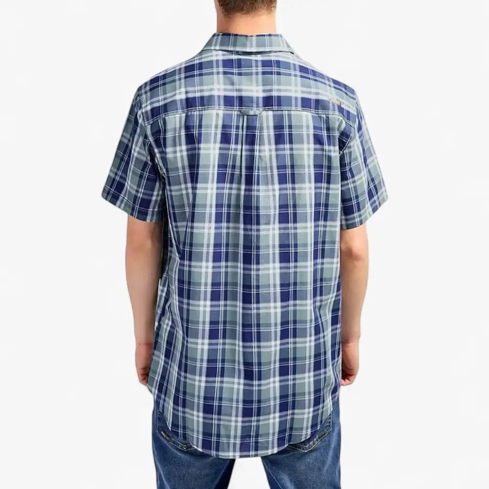 Jeep Mens Yd Check Short Sleeve Tee Multi Blue | Jeep