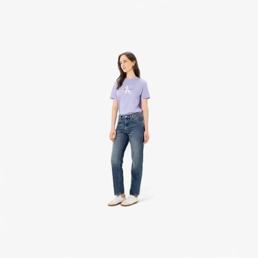 Calvin Klein Womens Monologo Seasonal Tee Purple | Calvin Klein