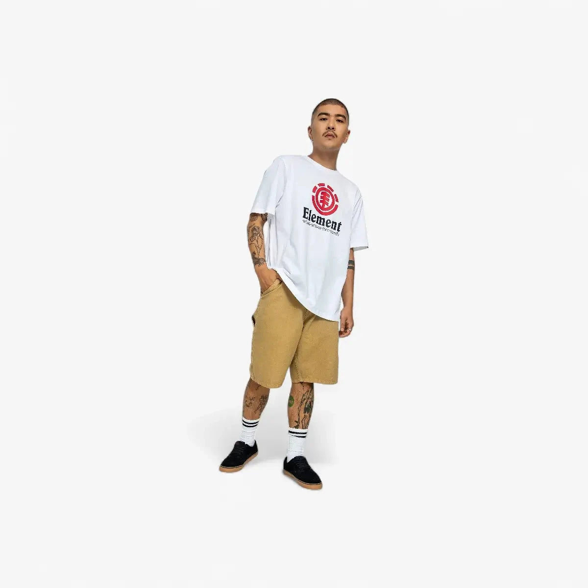 Element Mens Vertical Short Sleeve Tee Optic White | Element