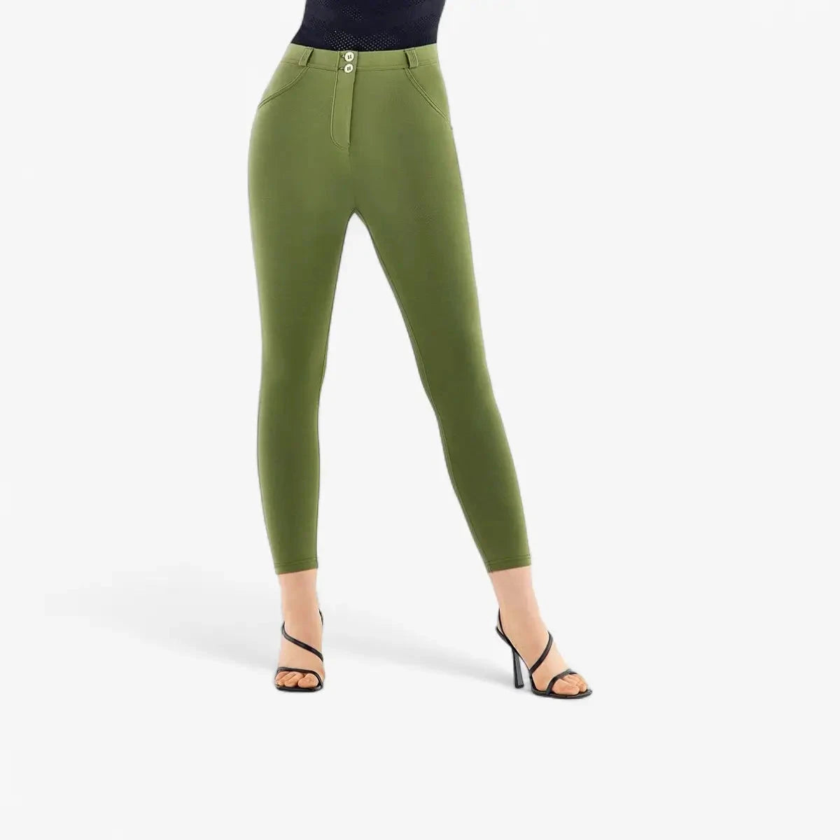 Freddy Womens Wr.Up® Curvy Skinny Leg Push Up Organic Cotton Pants Olive | Freddy