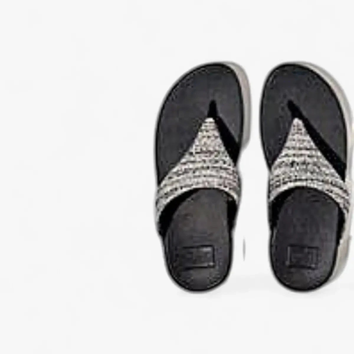 Fit Flop Womens Shimmerweave Sandal Black Mix | Fit Flop