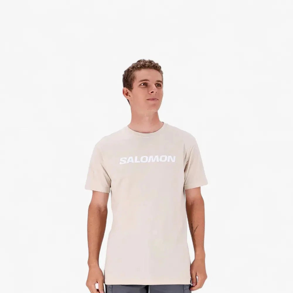Salomon Mens Core Logo Short Sleeve Tee Pumice Tee | Salomon