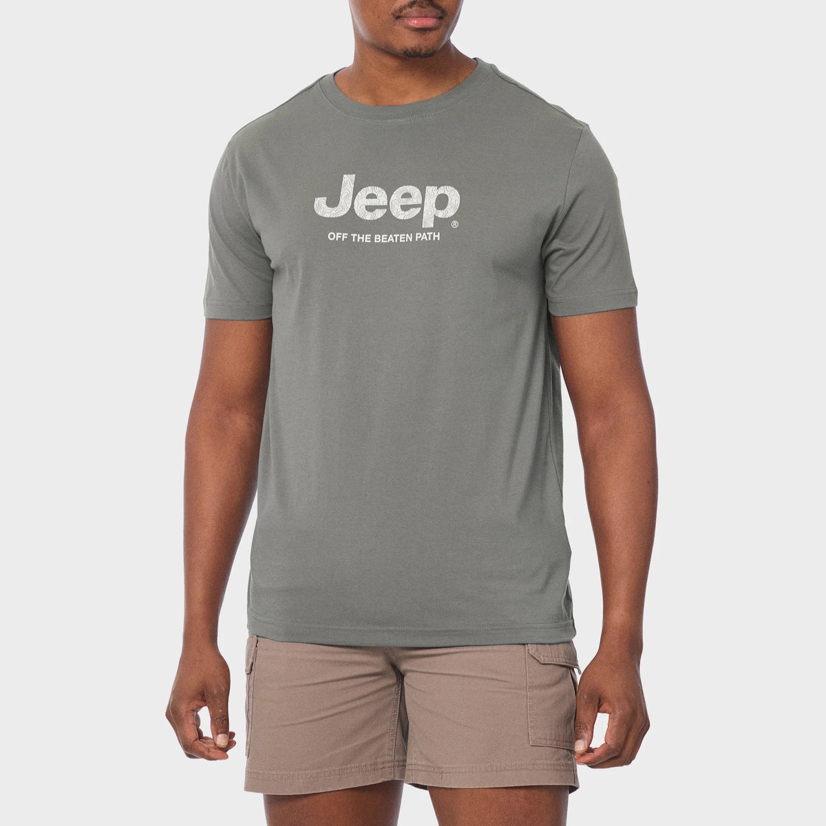 Jeep Mens 14Cm Willys Mountain Man Fixed Waist Shorts Elm Bark