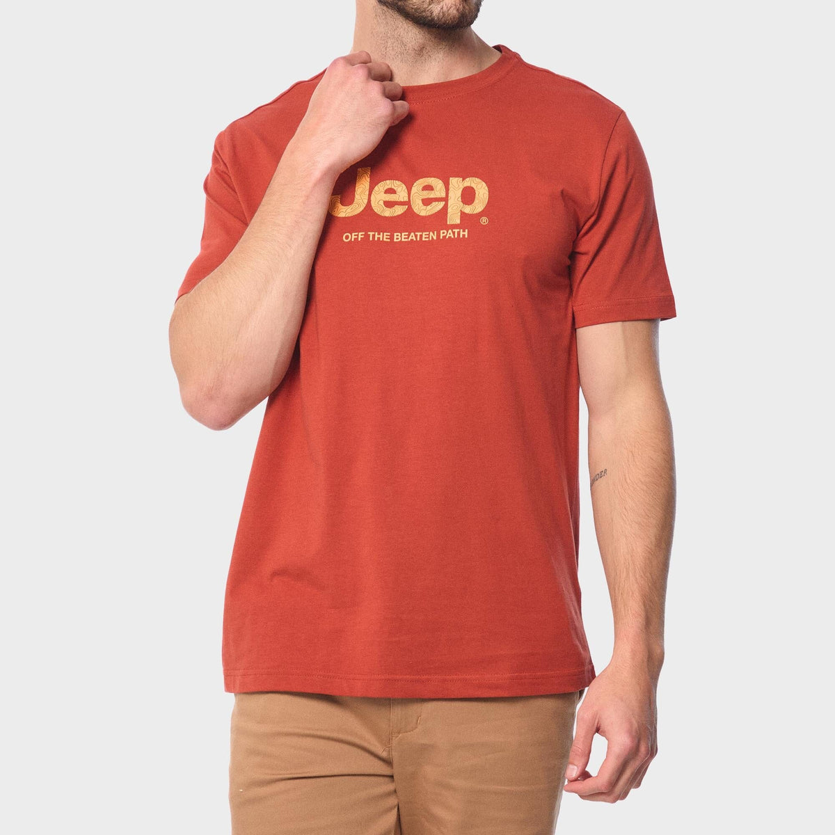 Jeep Mens Core Logo Short Sleeve Tee Orange | Jeep