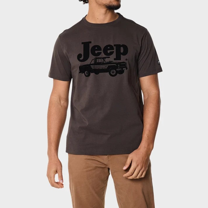 Jeep Mens Fashion Short Sleeve Tee Grey