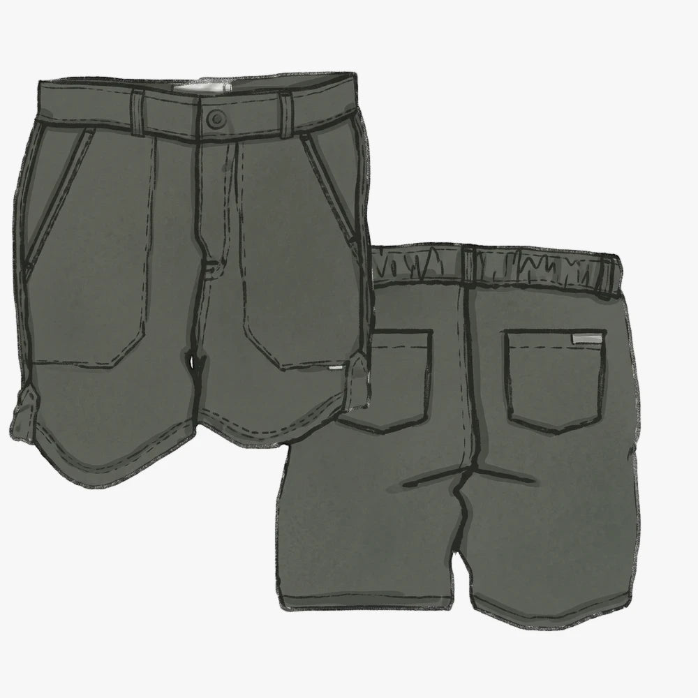 Two views of olive green women&